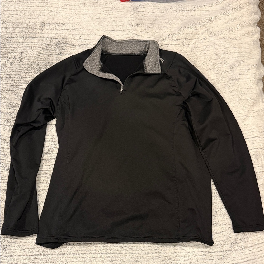 Men's Black Quarter-Zip Sweatshirt